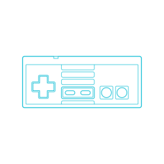 Digital Video Game Controllers Nes Controller Clean Blueprint Style Svg Vector, Free Vectors File